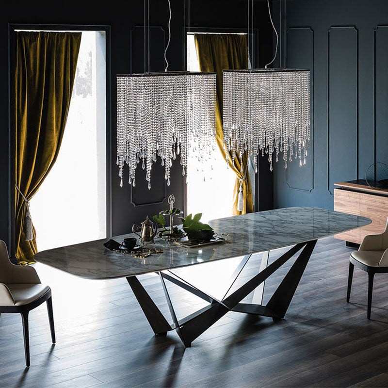 โต๊ะอาหารลายหินอ่อน - Premium Dining Table II
