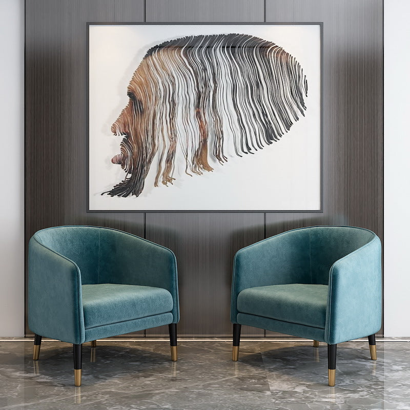เก้าอี้อาร์มแชร์ตกแต่งบ้าน - Velvet Decor Armchair