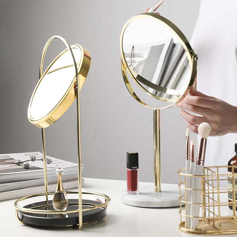 กระจกตกแต่งบ้านลายหินอ่อน - Marble Table Mirror II