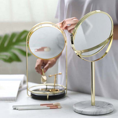 กระจกตกแต่งบ้านลายหินอ่อน - Marble Table Mirror II