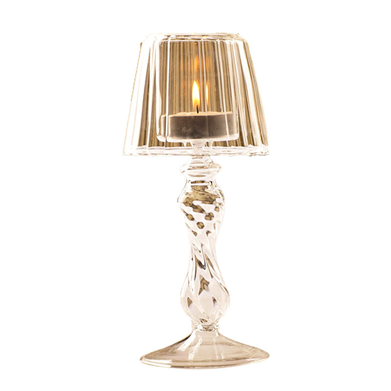 เชิงเทียนแก้วกันลม - Wind Break Candle Holder II