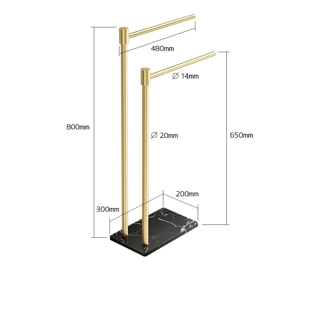 ราวแขวนเสื้อผ้า - Marble Designed Clothes Floor Hanger III