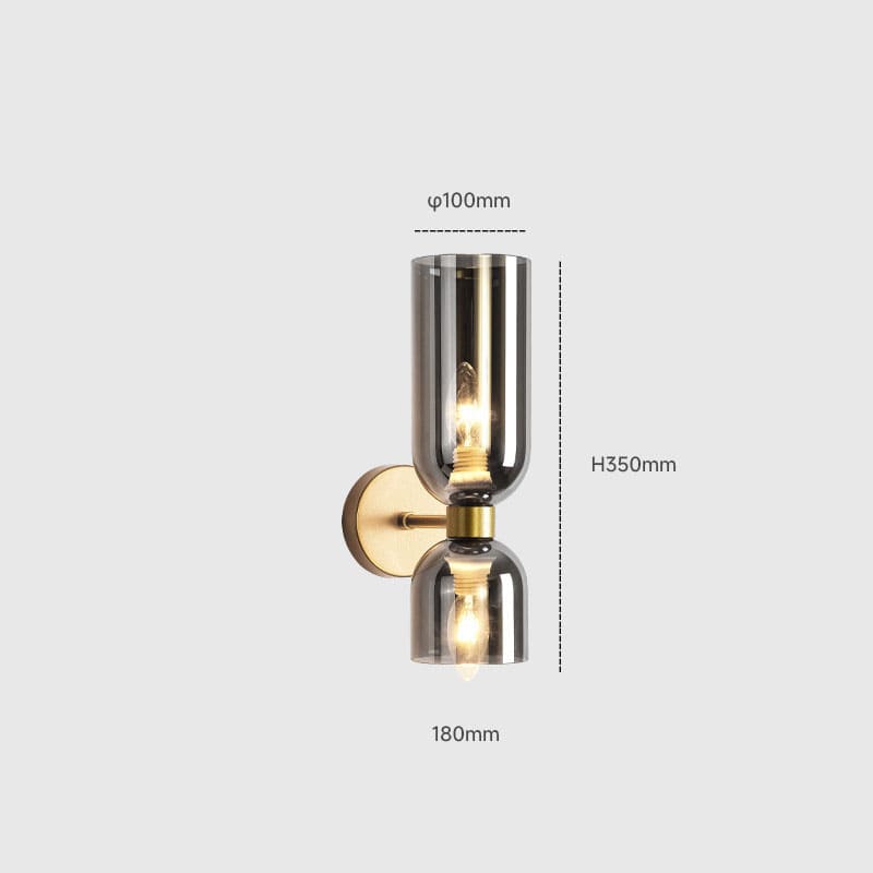 โคมไฟติดผนัง - Twin Glass Decor Wall Lamp