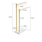 ราวแขวนเสื้อผ้า - Marble Designed Clothes Floor Hanger III