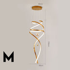 โคมไฟแต่งบ้านติดเพดาน - Twist Designed Decor Stair Chandelier