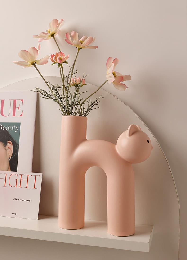 แจกันดอกไม้ตกแต่งบ้าน - Cat Designed Decorating Vase