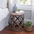  โต๊ะข้างไม้ - Solid Round Side Table