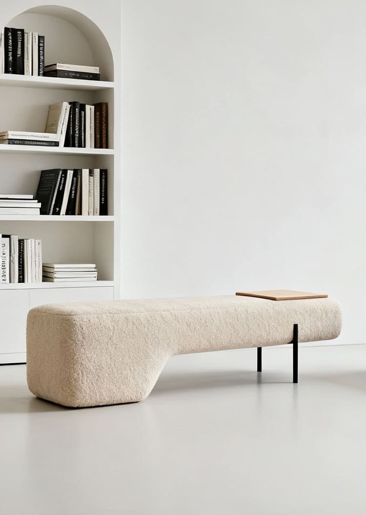 ม้านั่งสำหรับตกแต่งบ้าน - LUNARA Curve Bench