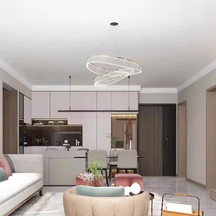 โคมไฟแต่งบ้านติดเพดาน - Aurelia Double Halo Ceiling Lamp