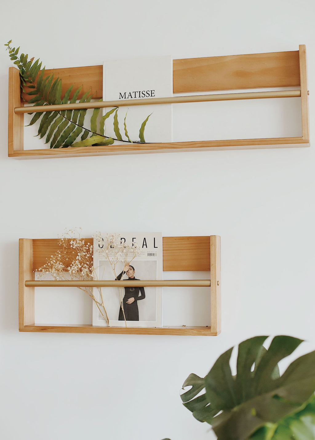ชั้นวางของตกแต่งผนัง - Wooden Wall Decor Shelf III