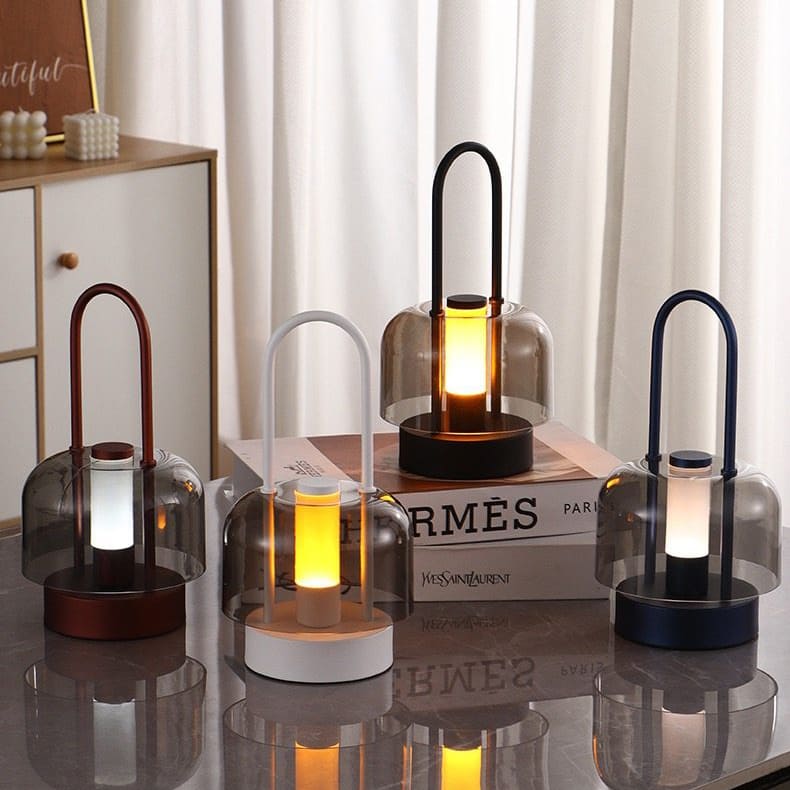 โคมไฟตั้งโต๊ะตกแต่งบ้าน - Velora Glass Lantern
