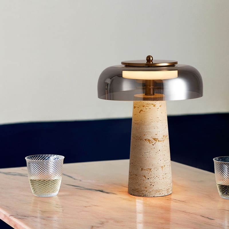 โคมไฟตั้งโต๊ะตกแต่งบ้าน - Aurora Stone Table Lamp