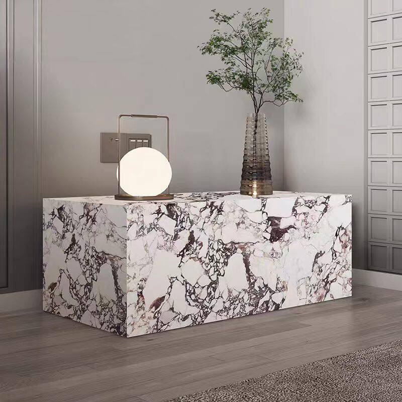 โต๊ะข้างตกแต่งบ้าน - Stone Pedestal Table