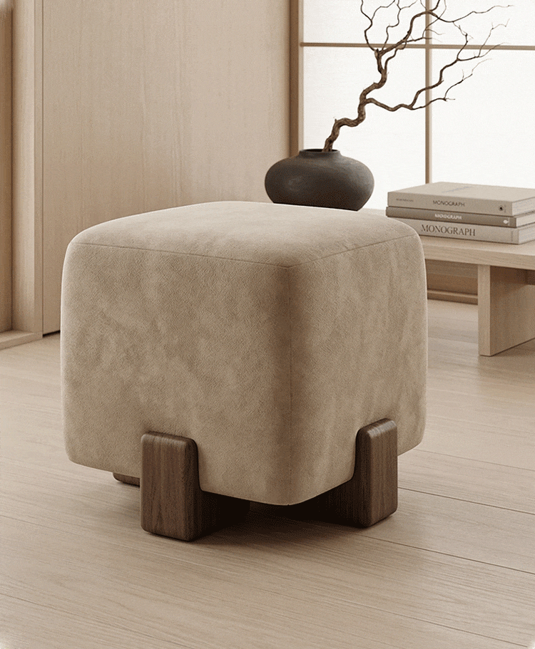 ม้านั่งสำหรับตกแต่งบ้าน - Cognac Cube Bench