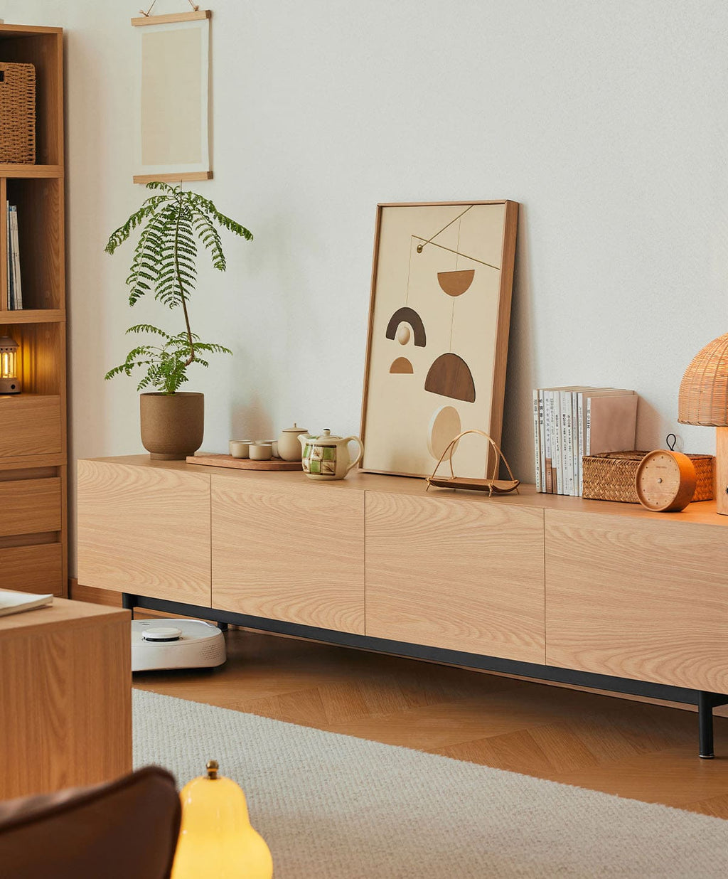 โต๊ะวางทีวีสำหรับห้องรับแขก - Sora Nordic TV Cabinet