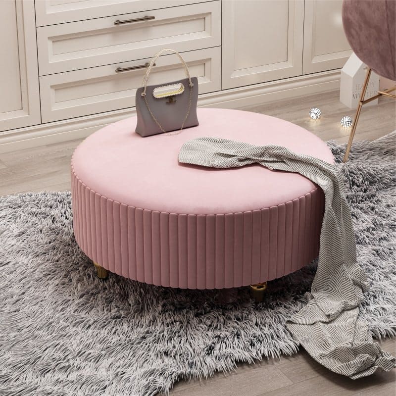 เก้าอี้สำหรับตกแต่งบ้าน - Aurora Pleat Stool