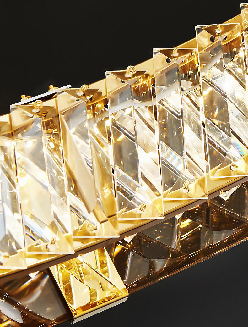 โคมไฟแต่งบ้านติดเพดาน - Double Layers Crystal Ceiling Lamp
