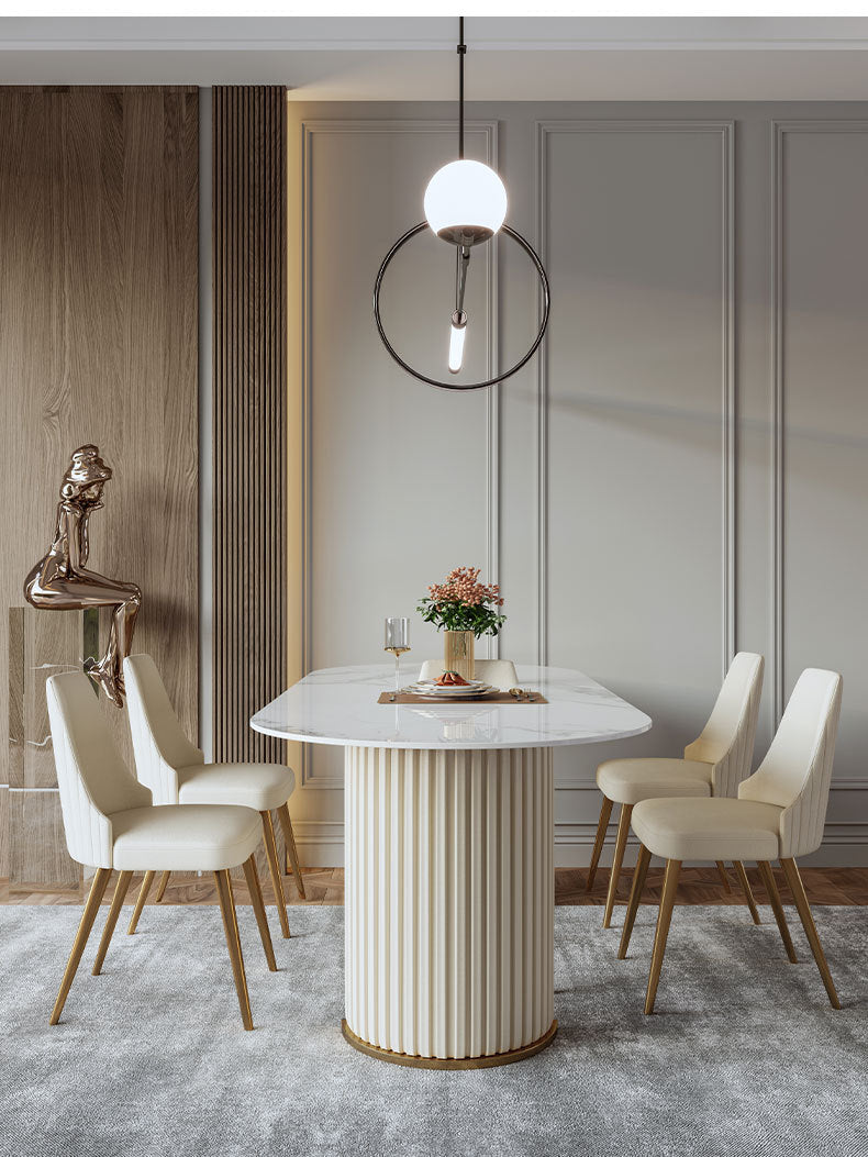 โต๊ะอาหารลายหินอ่อน - Designed Luxury Dining Table