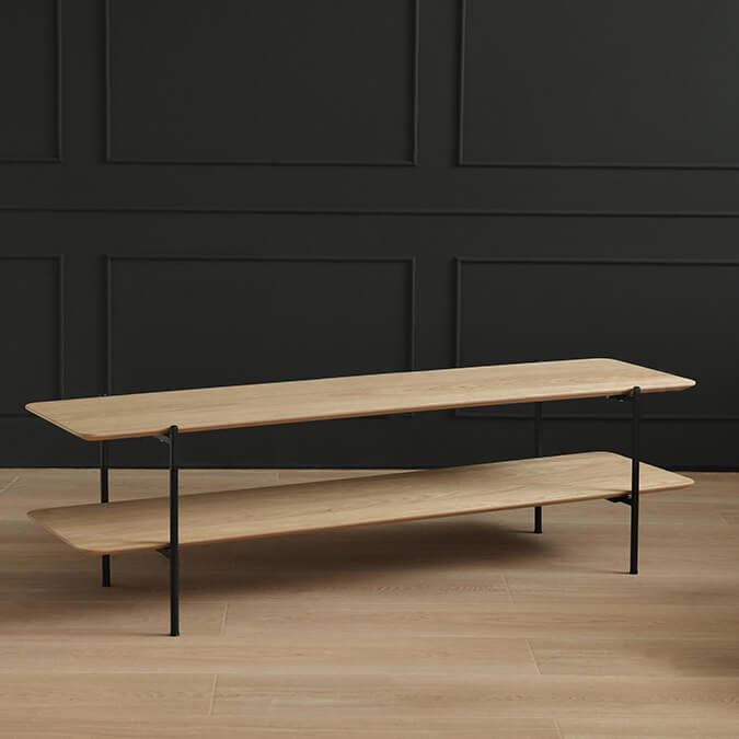 โต๊ะวางทีวีสำหรับห้องรับแขก - Wooden Designed TV Table