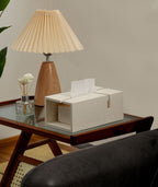 ที่ใส่กระดาษทิชชู่ตั้งโต๊ะ - Travertine Designed Tissue Box X