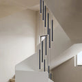 โคมไฟแต่งบ้านติดเพดาน - Obsidian Rain Designed Stair Chandelier