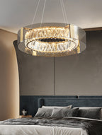 โคมไฟแต่งบ้านติดเพดาน - Double Layers Crystal Ceiling Lamp