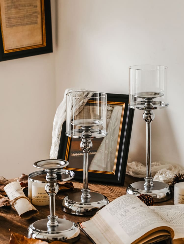 เชิงเทียนสำหรับตกแต่งบ้าน - Romantic Designed Candle Holder Set
