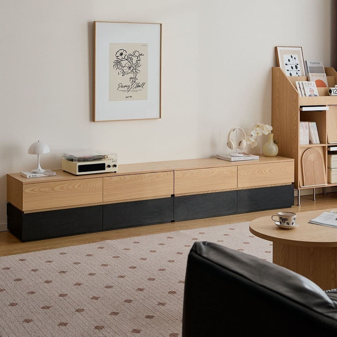 โต๊ะวางทีวีสำหรับห้องรับแขก - Kanso Two Tone TV Table