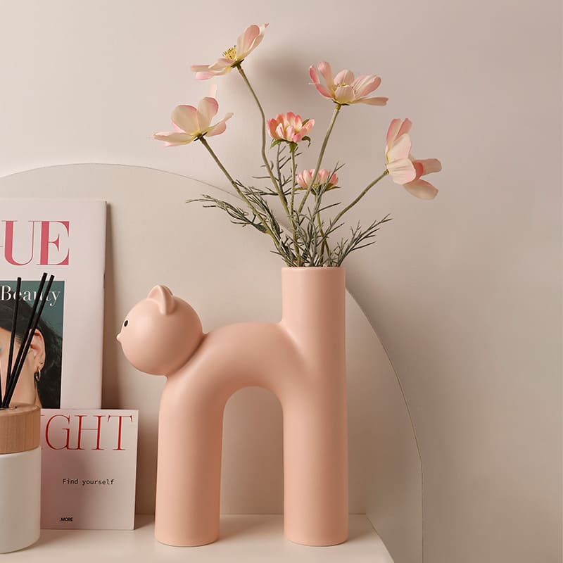 แจกันดอกไม้ตกแต่งบ้าน - Cat Designed Decorating Vase