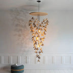 โคมไฟแต่งบ้านติดเพดาน - Veneer Designed Decor Stair Chandelier