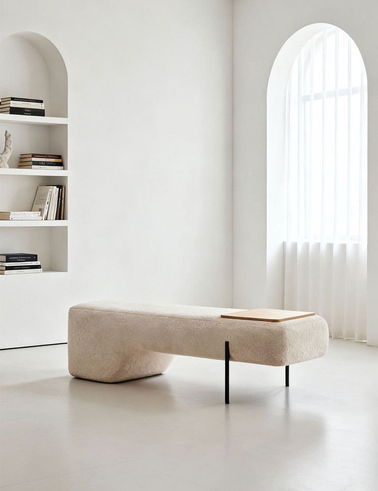 ม้านั่งสำหรับตกแต่งบ้าน - LUNARA Curve Bench