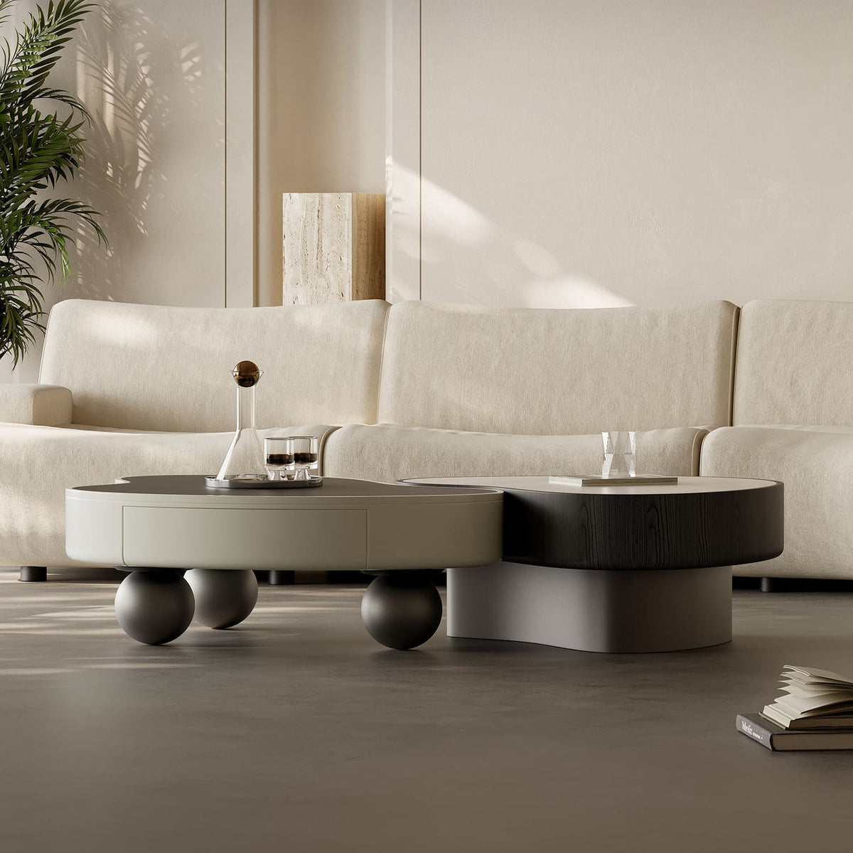 ชุดโต๊ะกลางห้องรับแขก - Mellow Curve Table Set