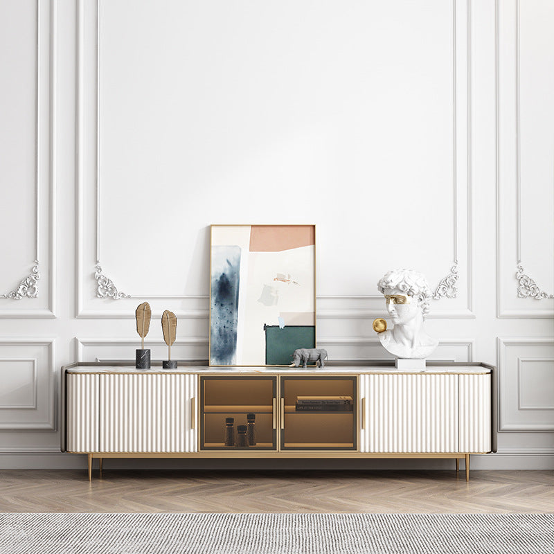 โต๊ะวางทีวีท็อปหินอ่อน - Luxury Decor TV Table
