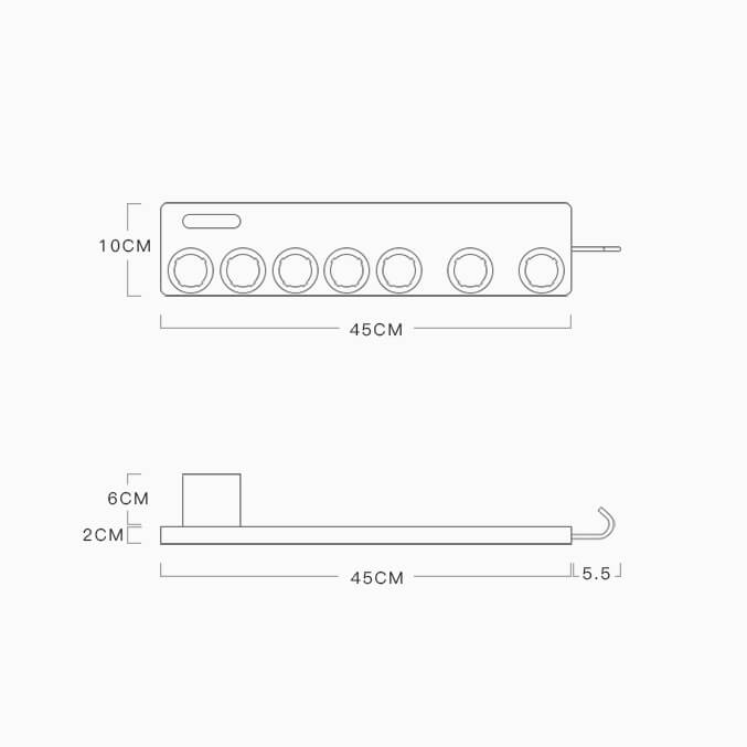 ที่วางไดร์เป่าผม - Air Wrap Designed Wall Holder