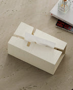 ที่ใส่กระดาษทิชชู่ตั้งโต๊ะ - Travertine Designed Tissue Box X