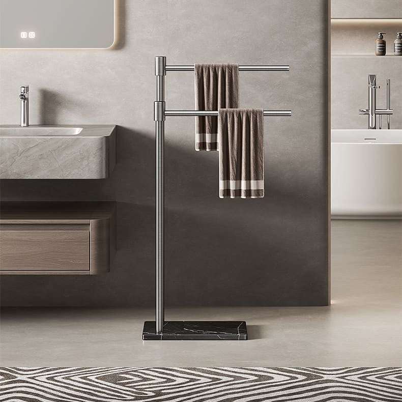 ราวแขวนเสื้อผ้า - Marble Designed Clothes Floor Hanger III