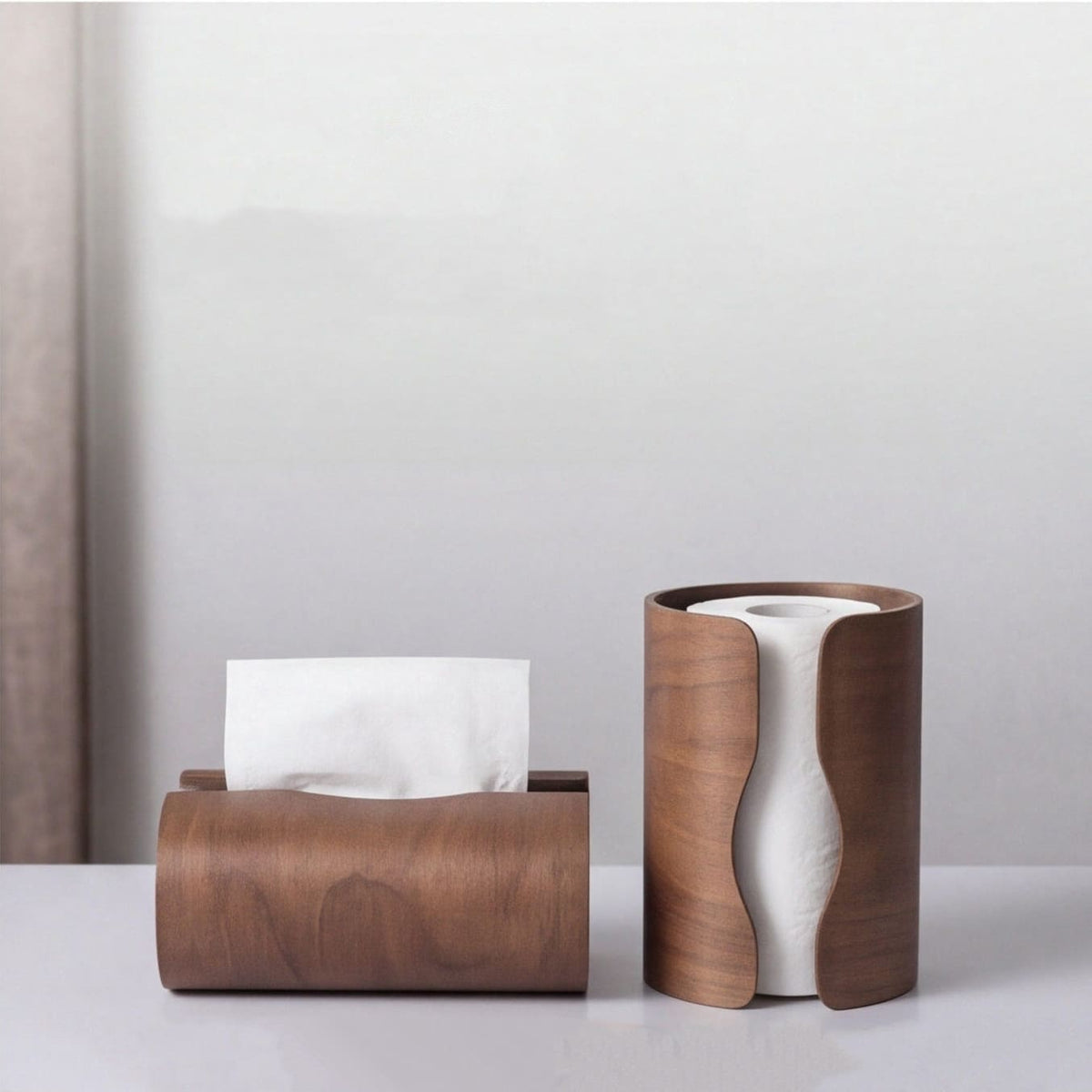 ที่ใส่กระดาษทิชชู่ตั้งโต๊ะ - Arc Wooden Tissue Holder