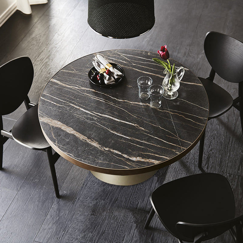 โต๊ะอาหารลายหินอ่อน - Luxury Circle Dining Table III