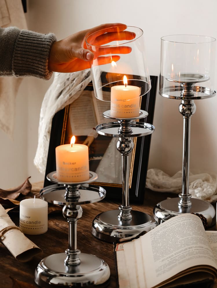 เชิงเทียนสำหรับตกแต่งบ้าน - Romantic Designed Candle Holder Set