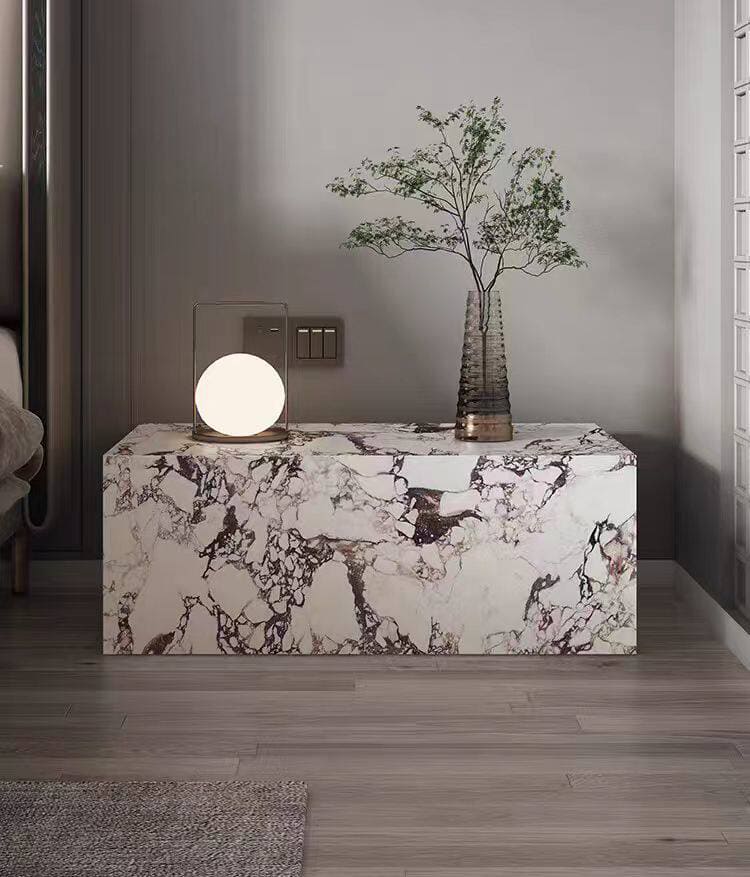 โต๊ะข้างตกแต่งบ้าน - Stone Pedestal Table