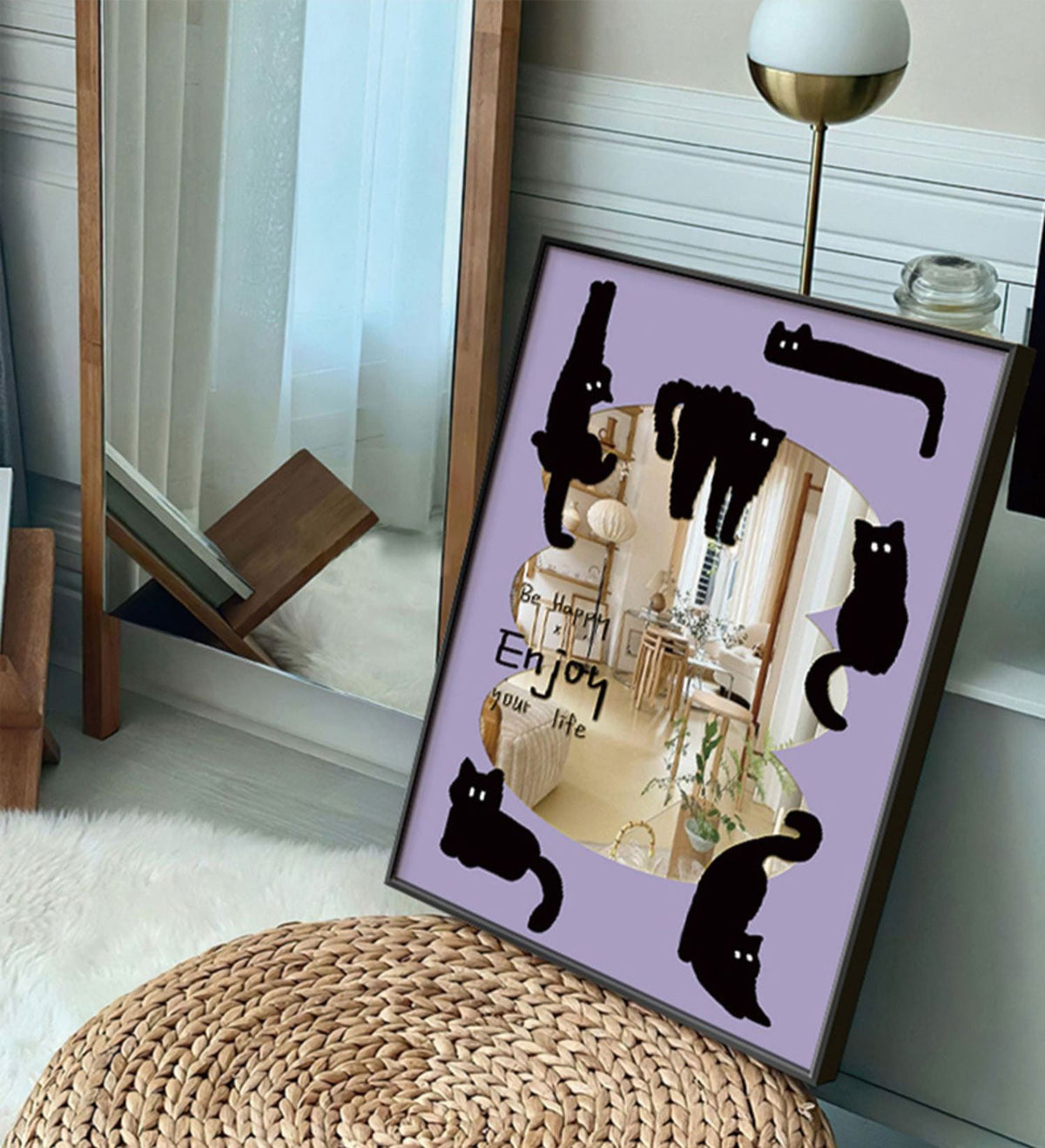กระจกแต่งบ้าน - Cat Designed Decorating Mirror II