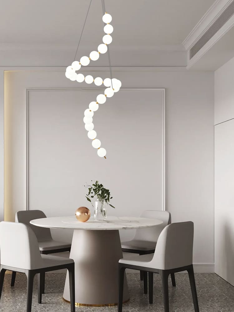 โคมไฟแต่งบ้านติดเพดาน - Luxury Ball Designed Stair Chandelier