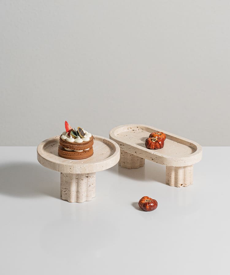 ถาดตกแต่งบ้าน - Travertine Decorating Tray