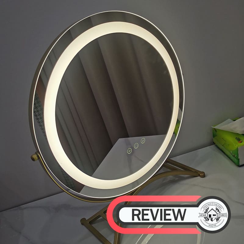 กระจกตั้งโต๊ะไฟ LED - LED Circle Mirror II