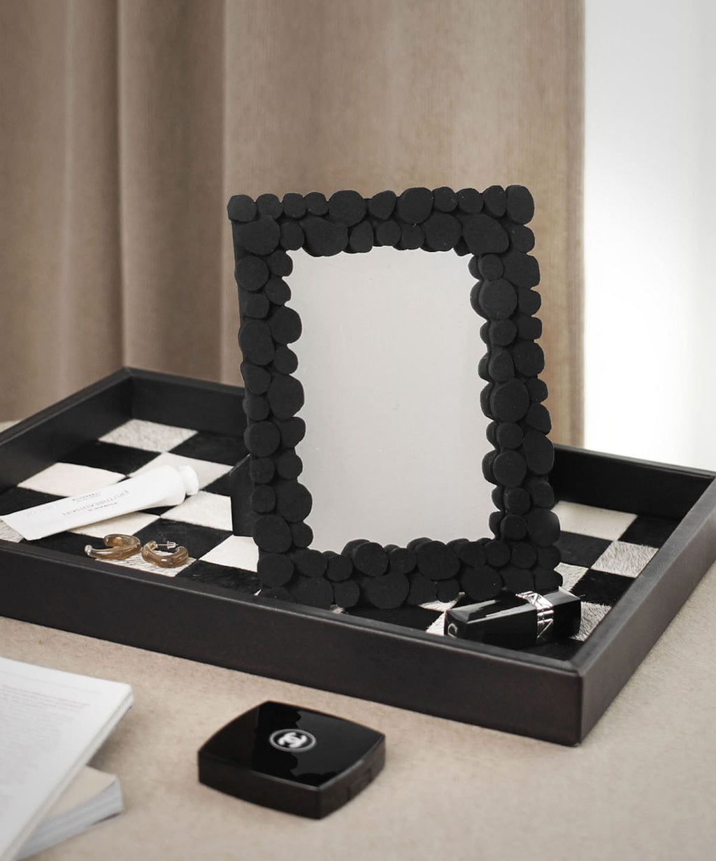 กระจกแต่งหน้าตั้งโต๊ะ - Charcoal Decorating Mirror