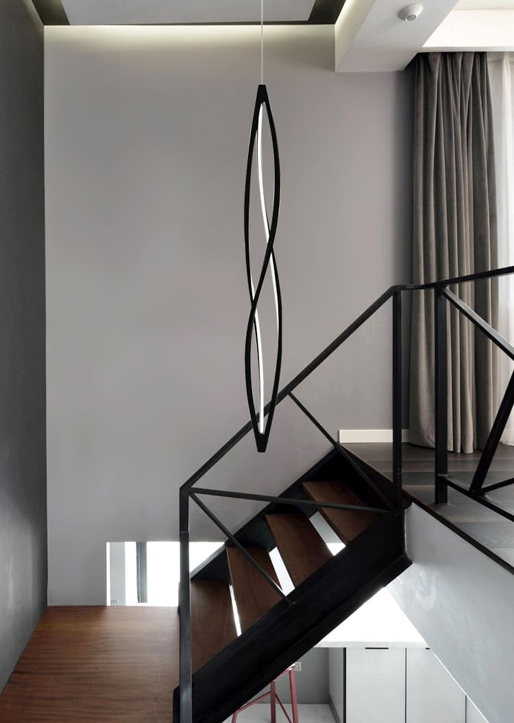 โคมไฟแต่งบ้านติดเพดาน - Vertical Twist Designed Ceiling Lamp