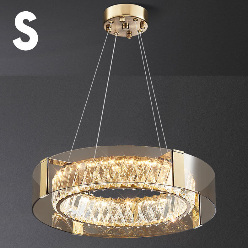 โคมไฟแต่งบ้านติดเพดาน - Double Layers Crystal Ceiling Lamp