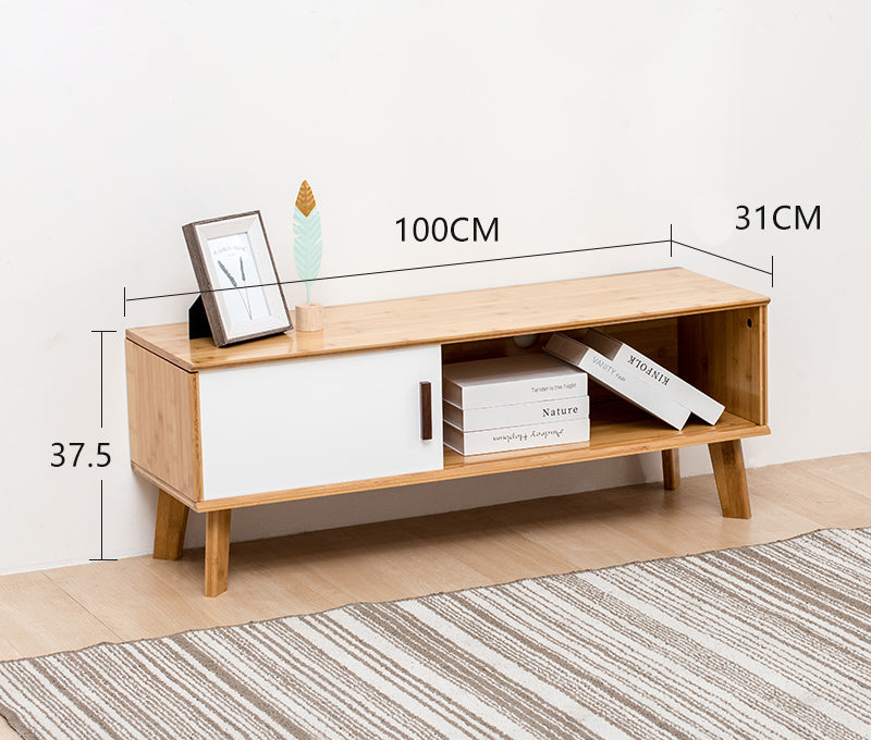 โต๊ะสำหรับวางทีวีมีไม้ไผ่ สไตล์มินิมอล - Bamboo Minimal TV Table
