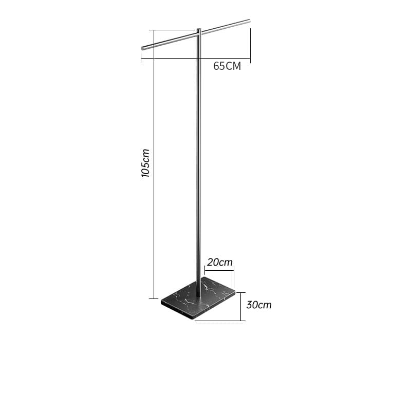ราวแขวนเสื้อผ้า - Marble Designed Clothes Floor Hanger IV