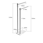 ราวแขวนเสื้อผ้า - Marble Designed Clothes Floor Hanger III
